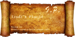 Izsák Placid névjegykártya